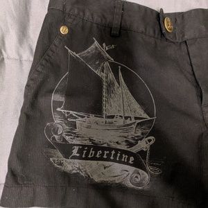 Libertine for Target Ship Black Shorts size 3 Goth